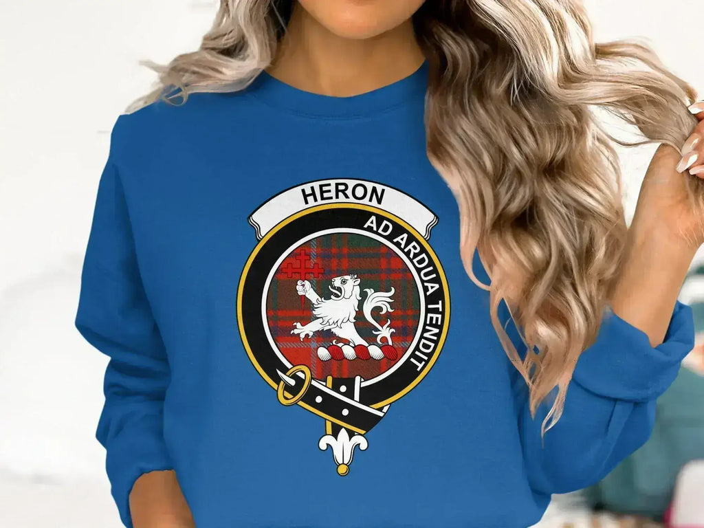 Heron Ad Ardua Tendit Crest Blue Sweatshirt