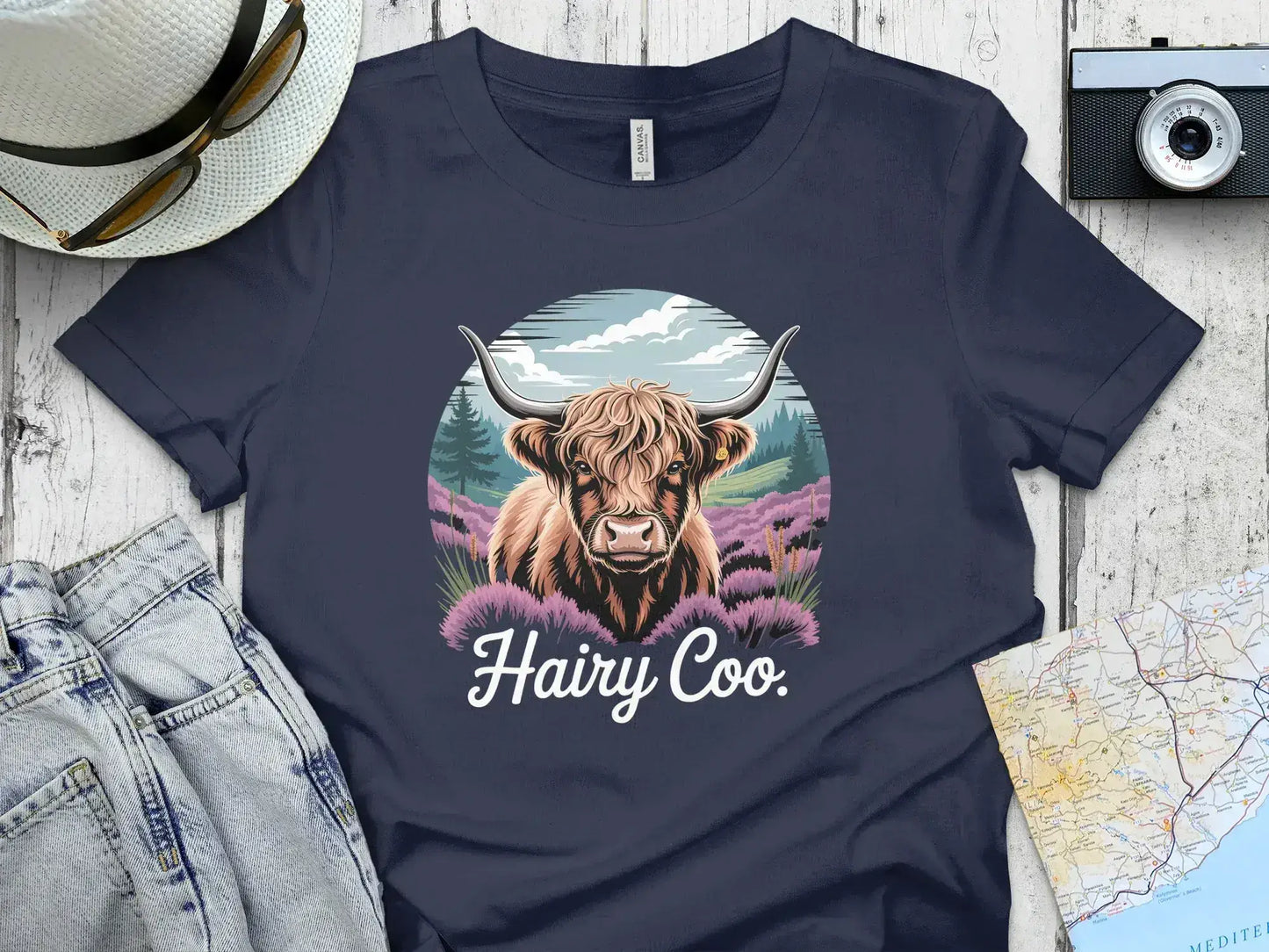 Hairy Coo Highland Cow Graphic T-shirt product