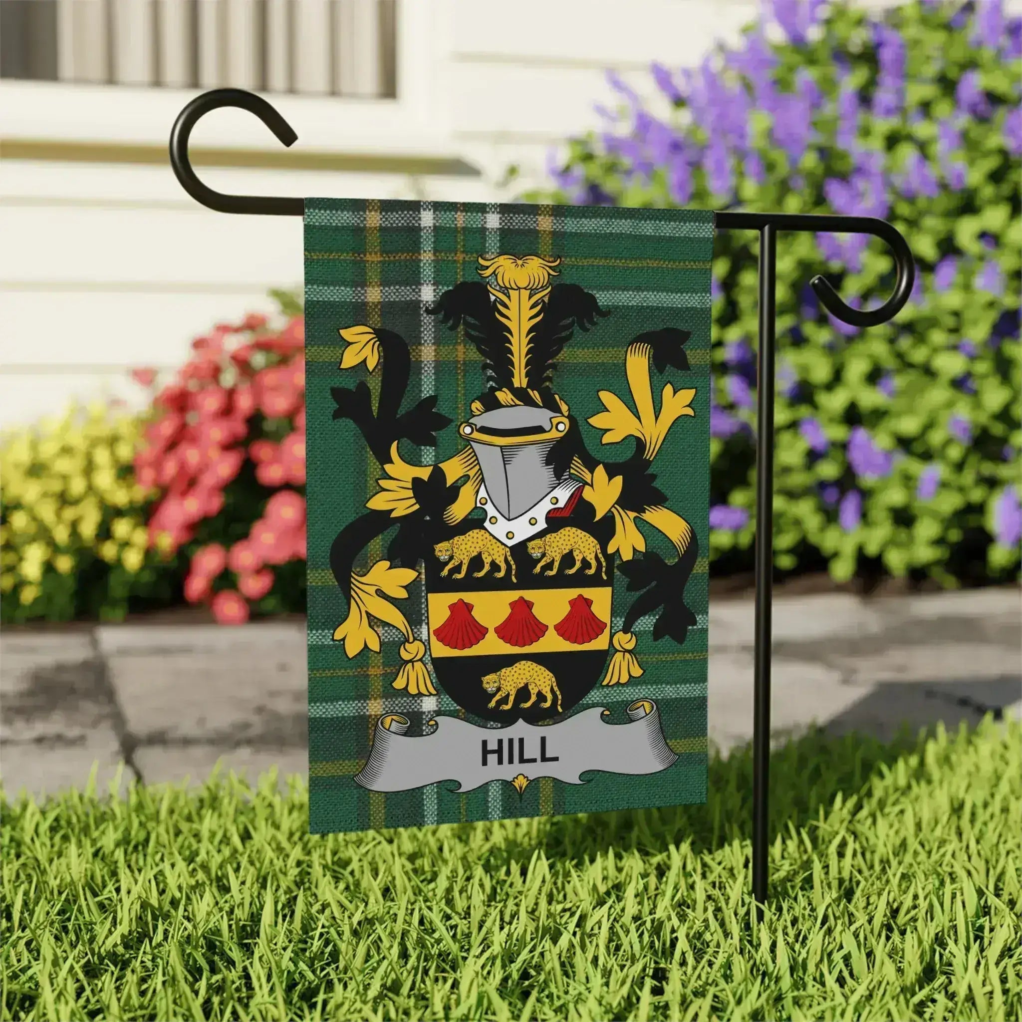 Family Crest Flag with Hill Name Garden product