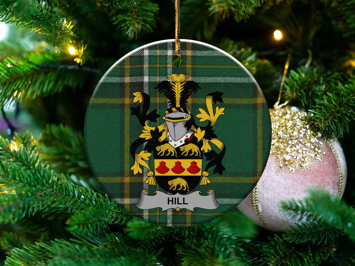 Family Crest Green Tartan Circle Decoration
