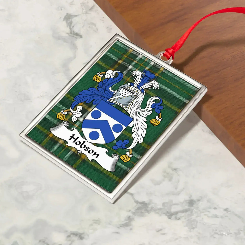 Hobson Tartan Shield Hanging Rectangle Ornament product