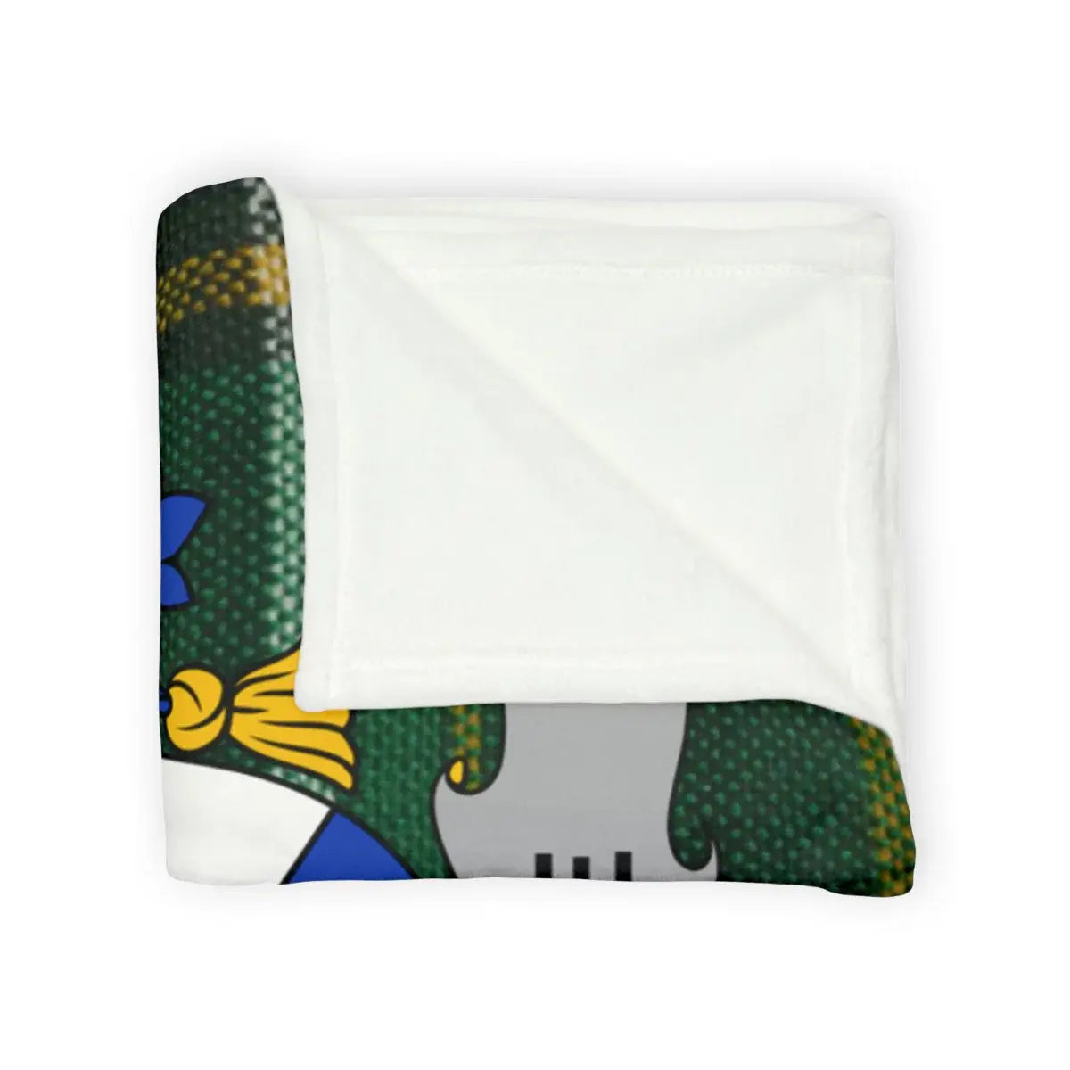Cozy Green and White Patterned Blanket