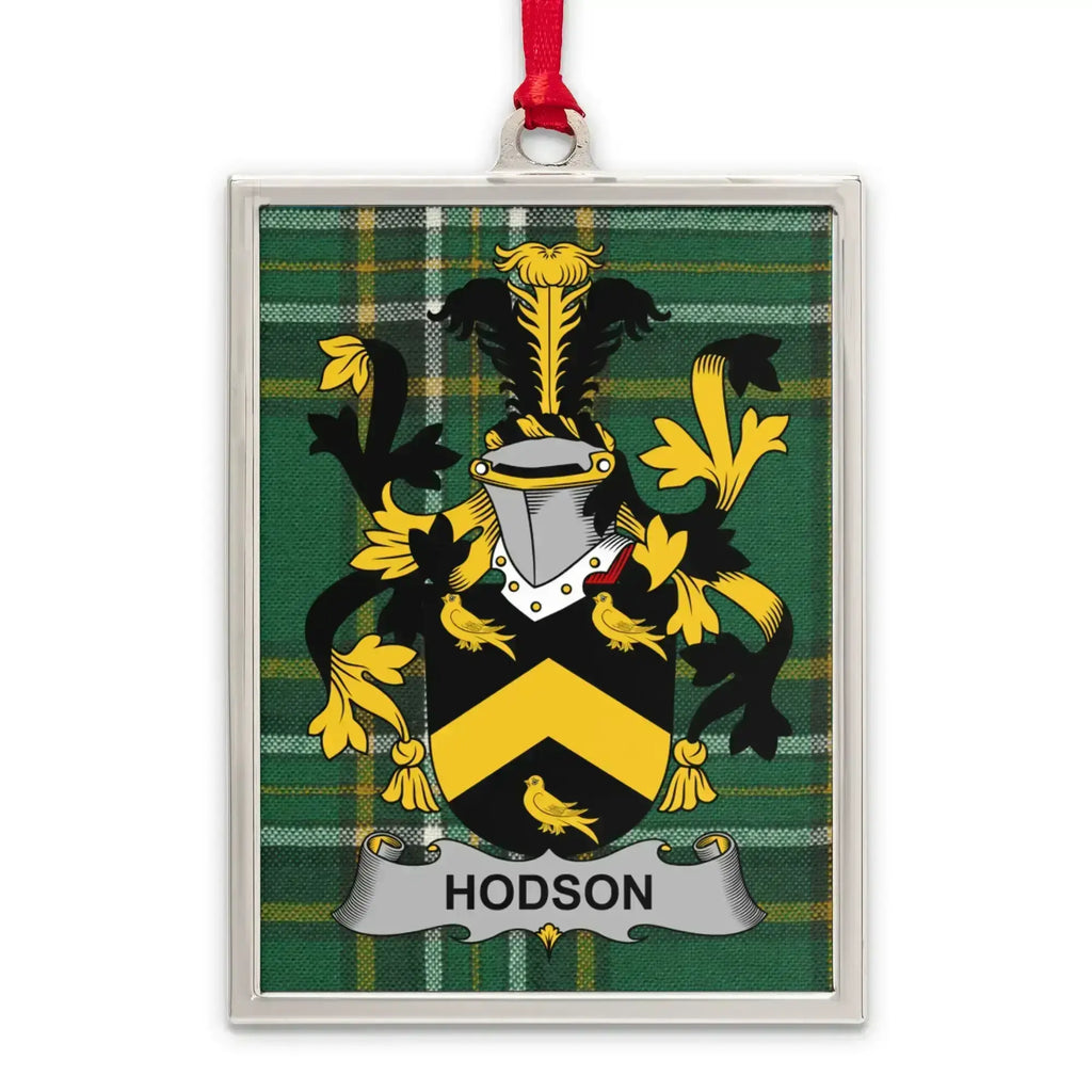 Hodson Family Crest Green Plaid Rectangular Product