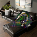 Hogg Clan Crest Tartan Logo Blanket with Family Motto