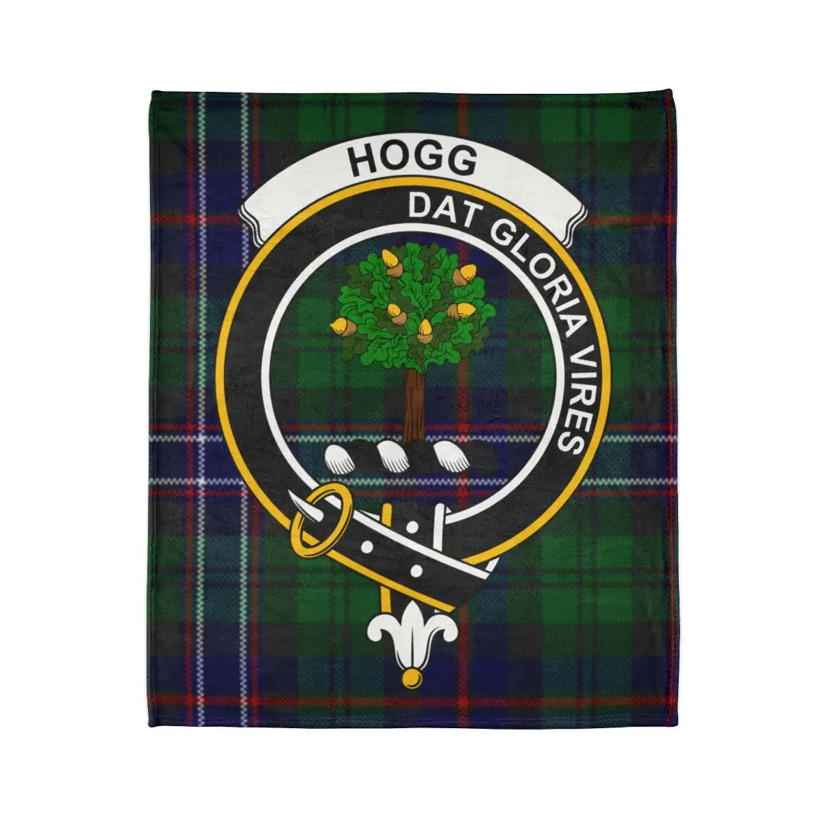 HOGG Dat Gloria Vires Family Crest Patterned Blanket