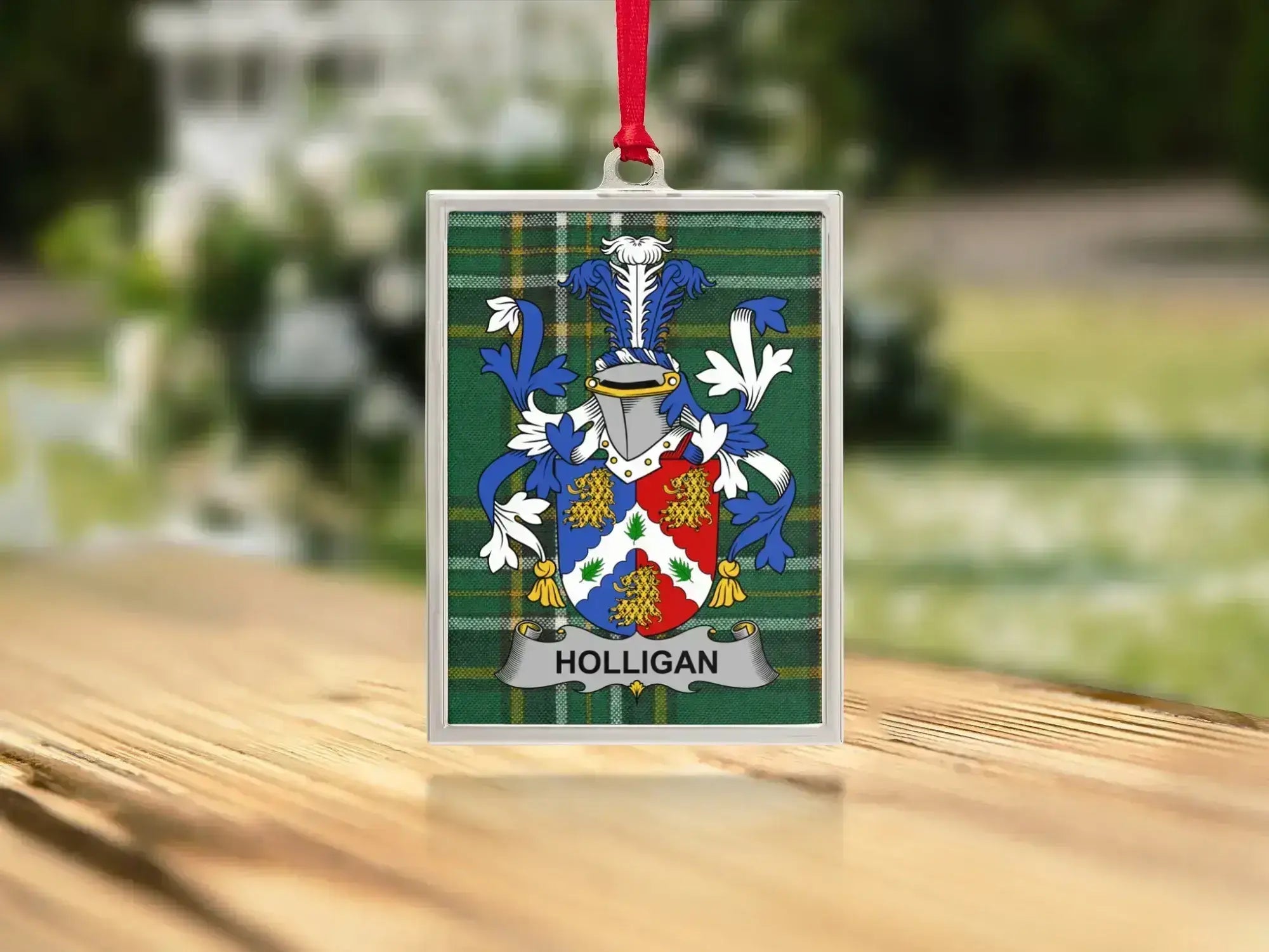 Holligan Family Crest Coat of Arms Ornament product type