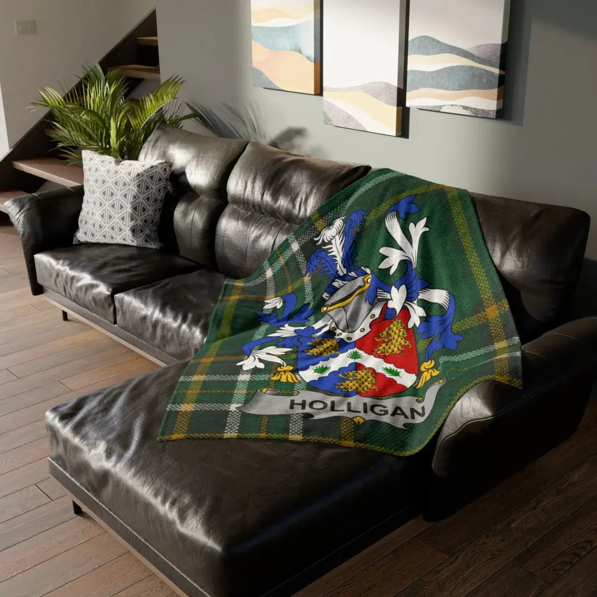 Holligan Tartan Design Customized Blanket