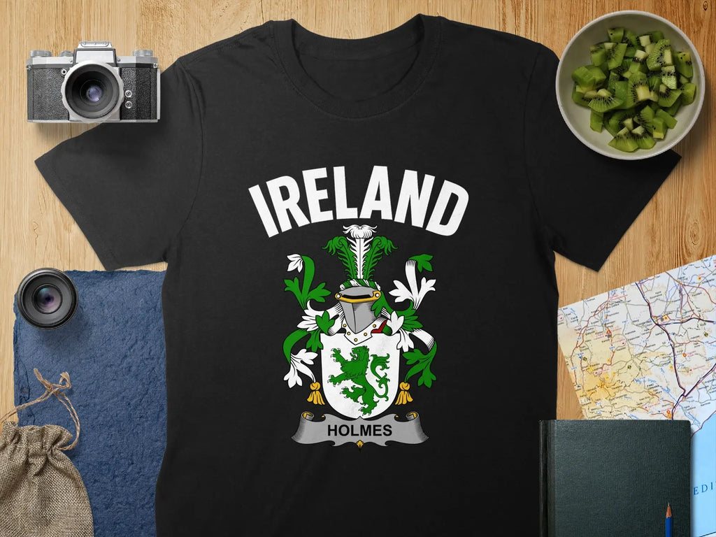 Ireland Holmes Crest T-Shirt with Detailed Graphic Design