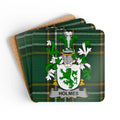 Green Plaid Holmes Family Crest Coaster Set product type