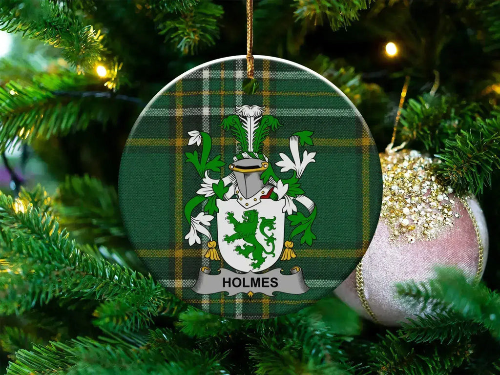 Custom Holmes Family Crest Christmas Ornament product type