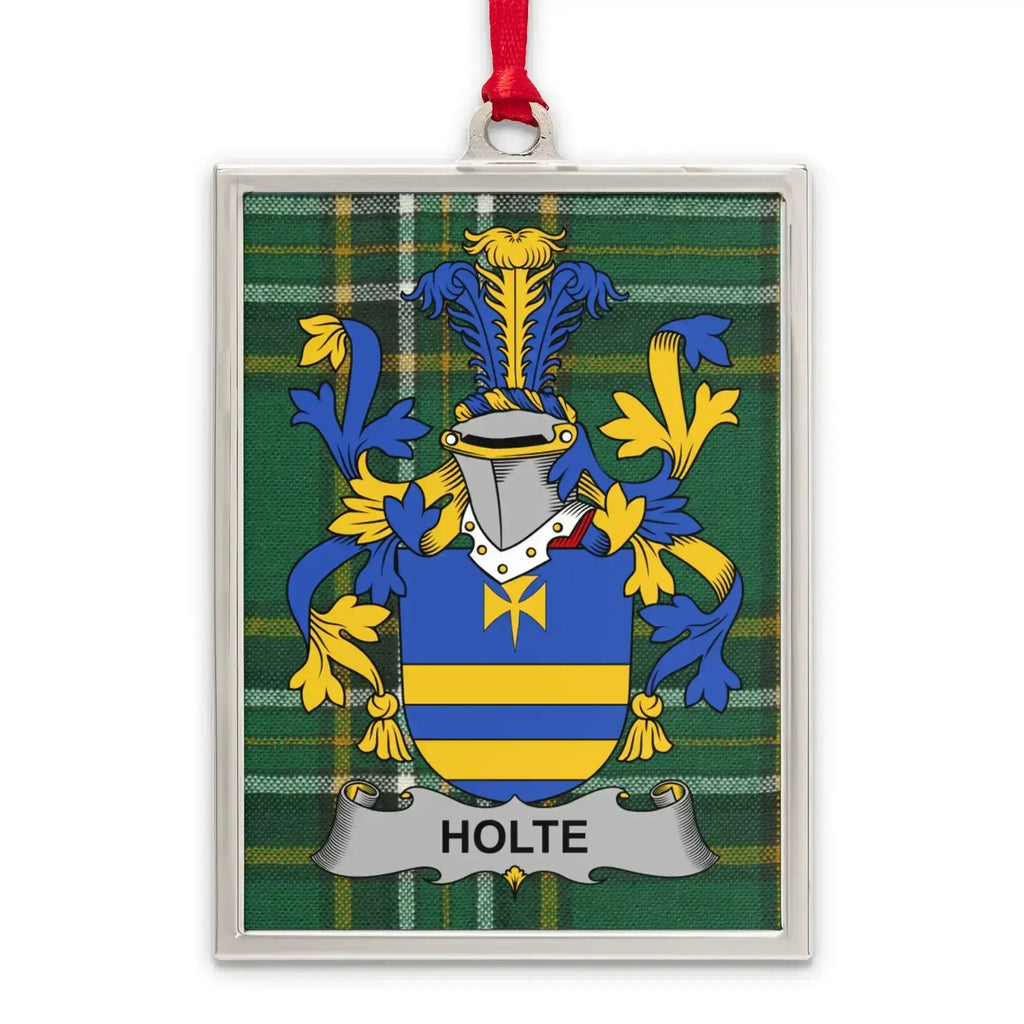 Holte Family Crest Plaid Background Hanging product