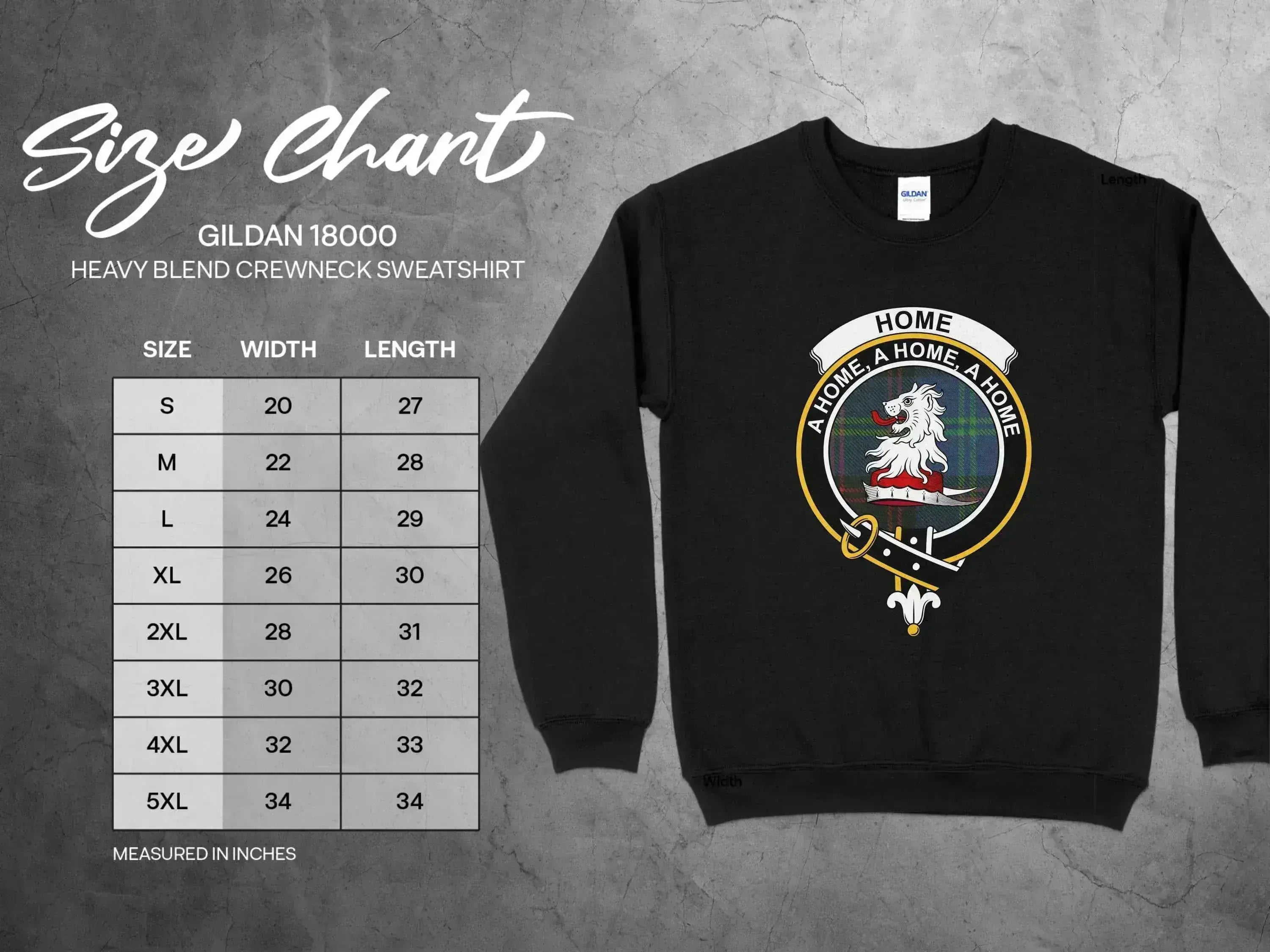 Home A Home A Home Size Chart Sweatshirt product type