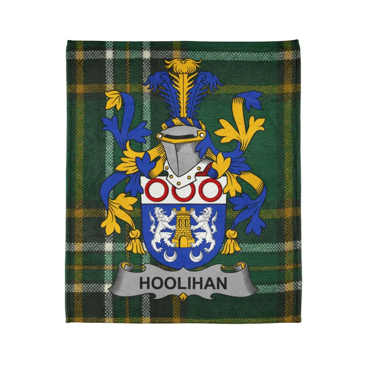 Hoolihan Family Crest Tartan Pattern Blanket
