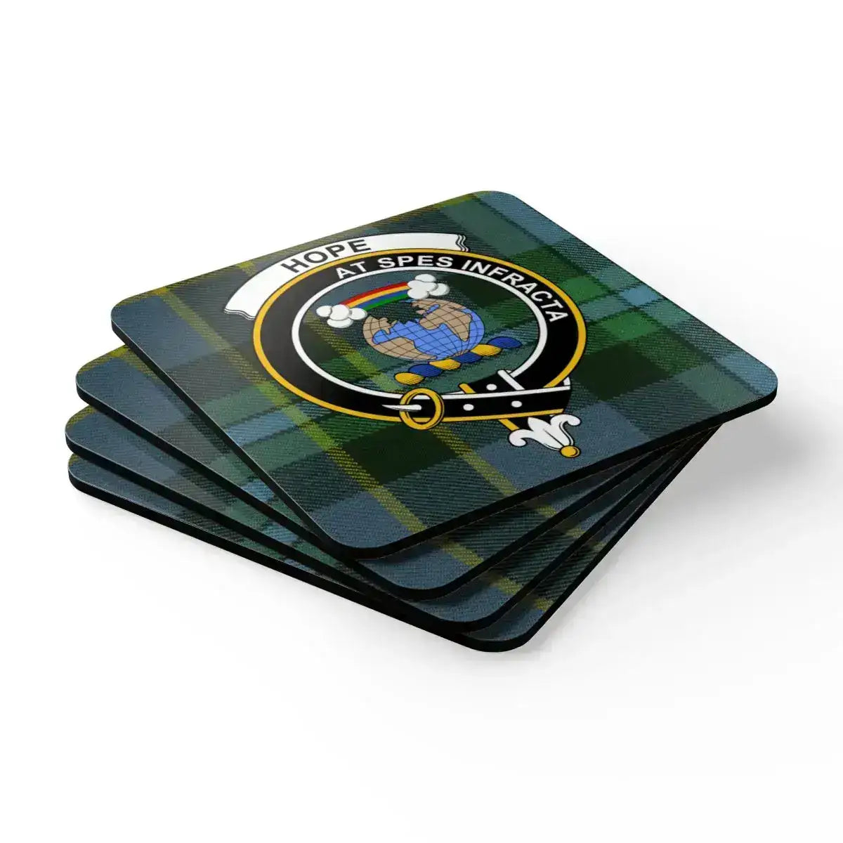 Hope At Spes Infracta Tartan Coasters product type