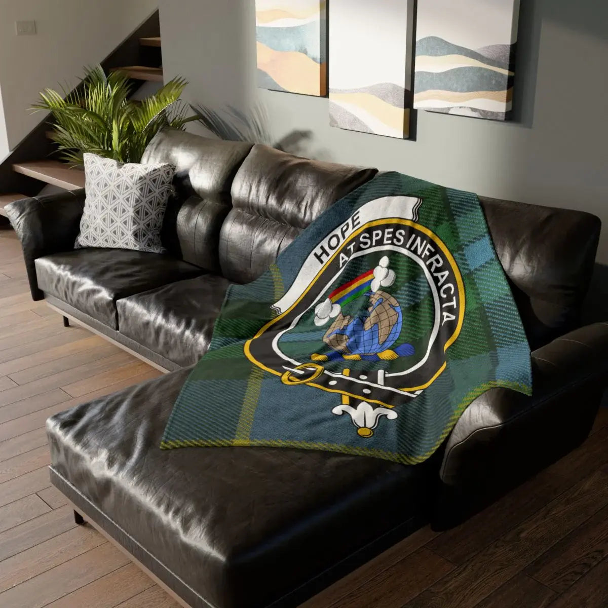 Customizable Cozy Family Crest Throw Blanket
