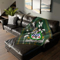 Hope Family Crest Green Plaid Blanket for Home Decor