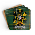 Hopkins Family Crest Green Plaid Coaster Set product