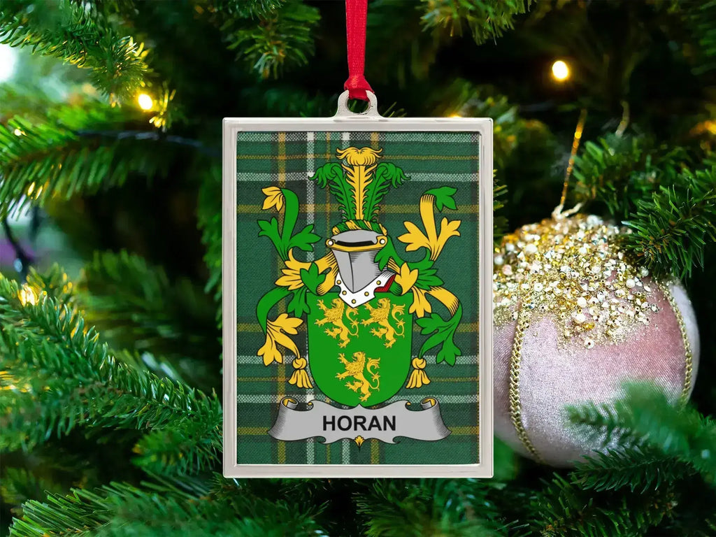 Horan Family Crest Green Christmas Tree Ornament product