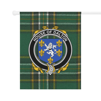 House of Dalton Family Crest Plaid Pattern Banner