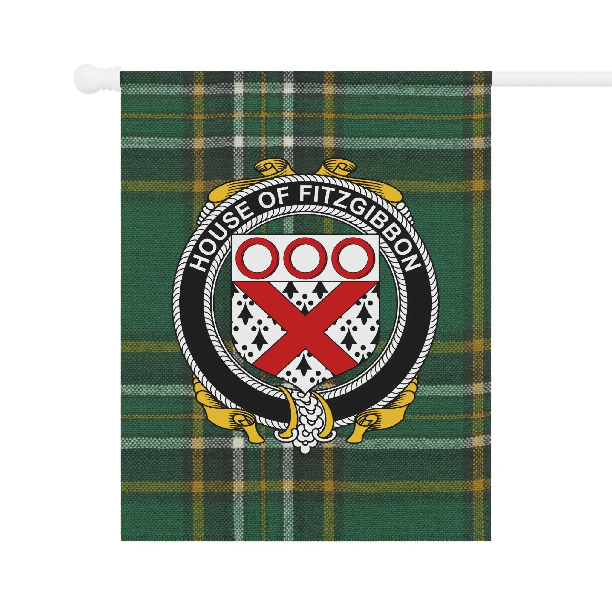 House of Fitzgibbon Plaid Design Decorative Flag