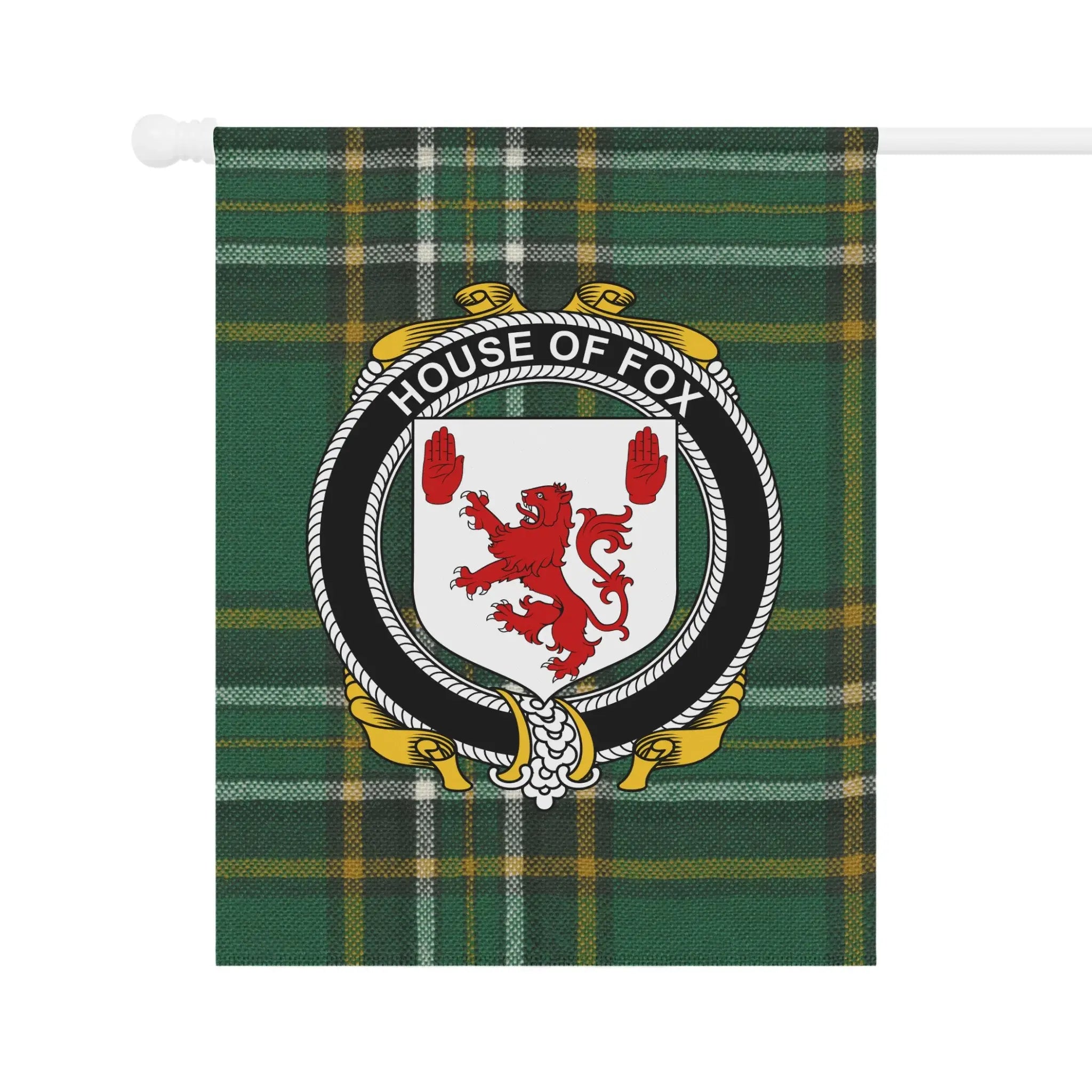 House of Fox Scottish Clan Crest Tartan Flag