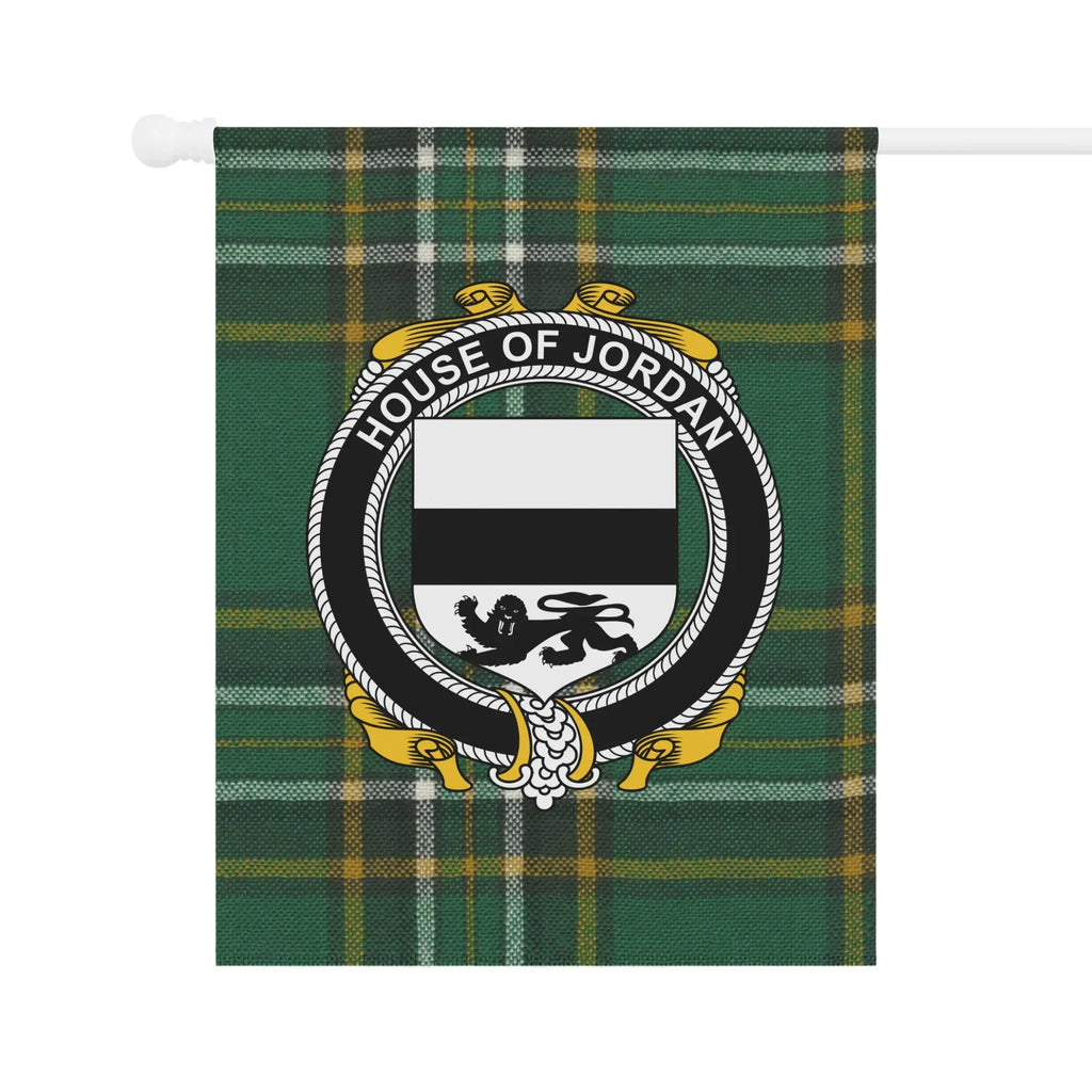 House of Jordan Crest Plaid Design Decorative Flag