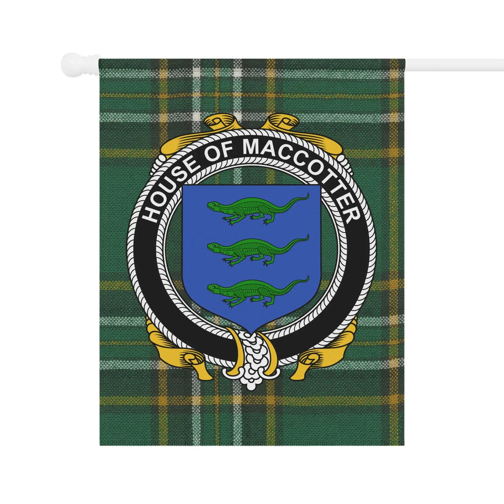 House of Maccotter Crest on Green Tartan product
