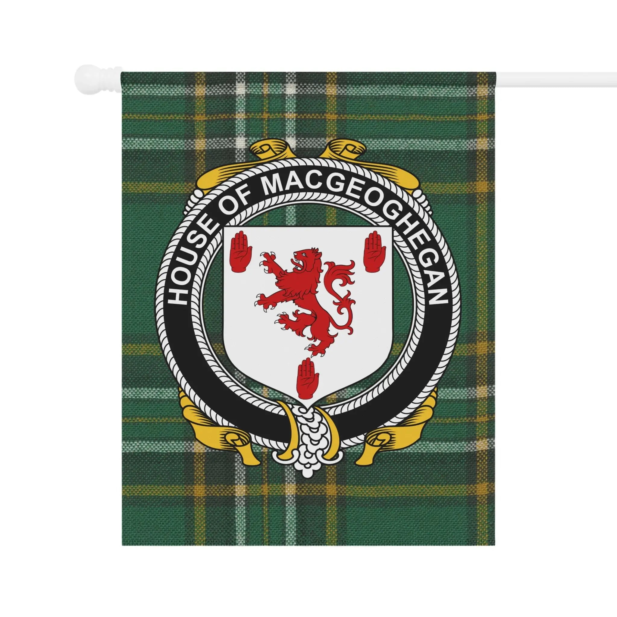 House of MacGeoghegan Crest Flag Banner