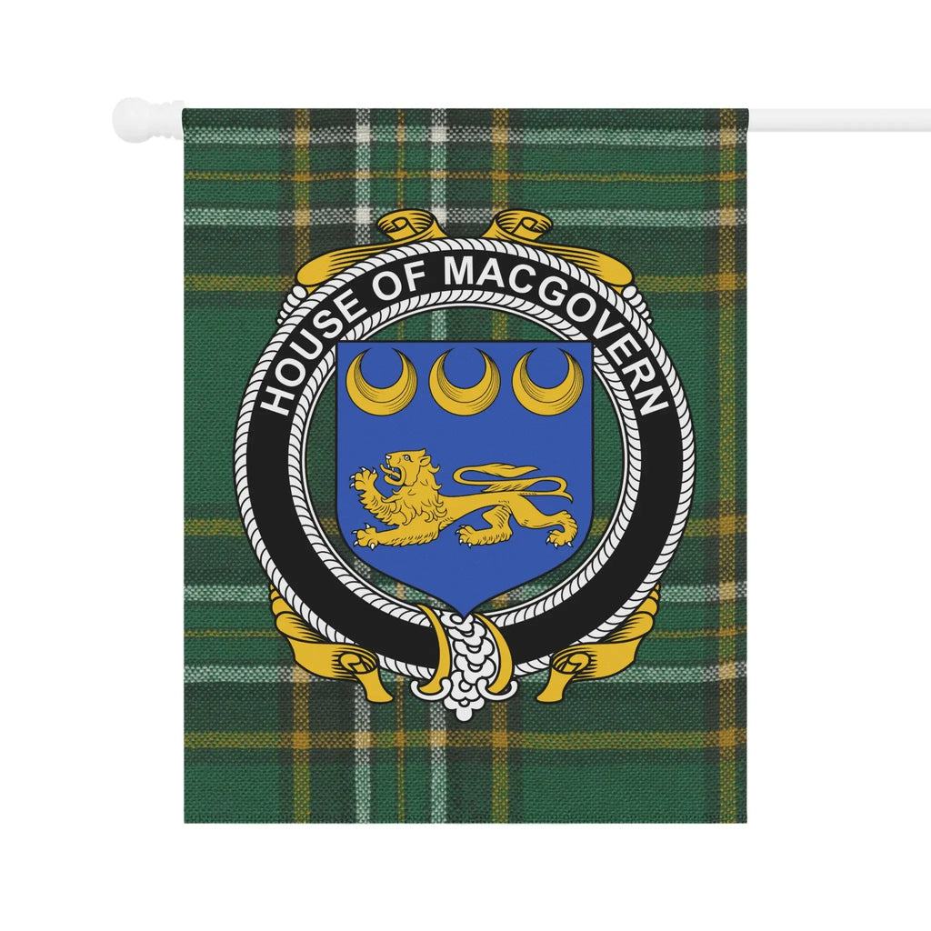 House of MacGovern Plaid and Crest Flag Banner