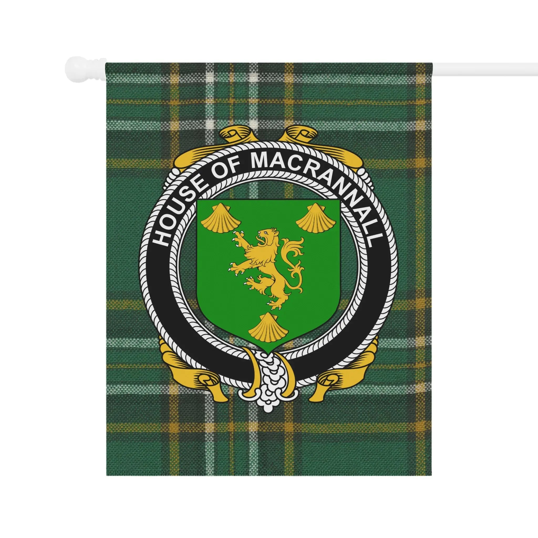 House of MacRannall Tartan Personalized Flag