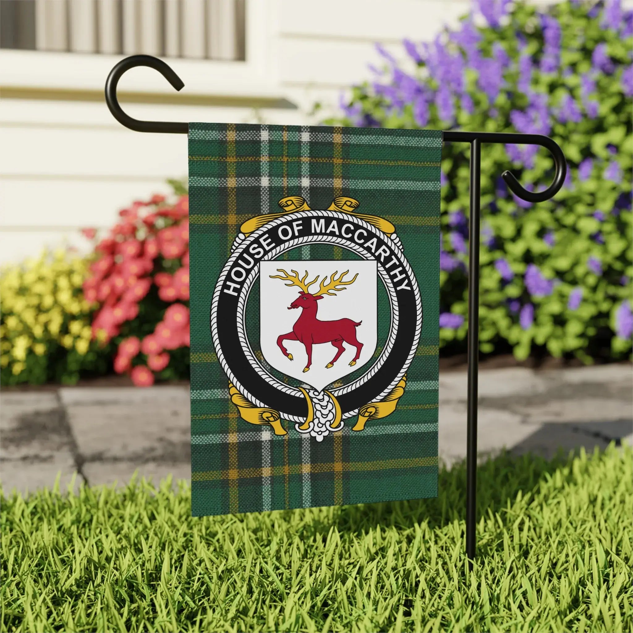 House of Maccarthy Tartan Garden Flag Decor