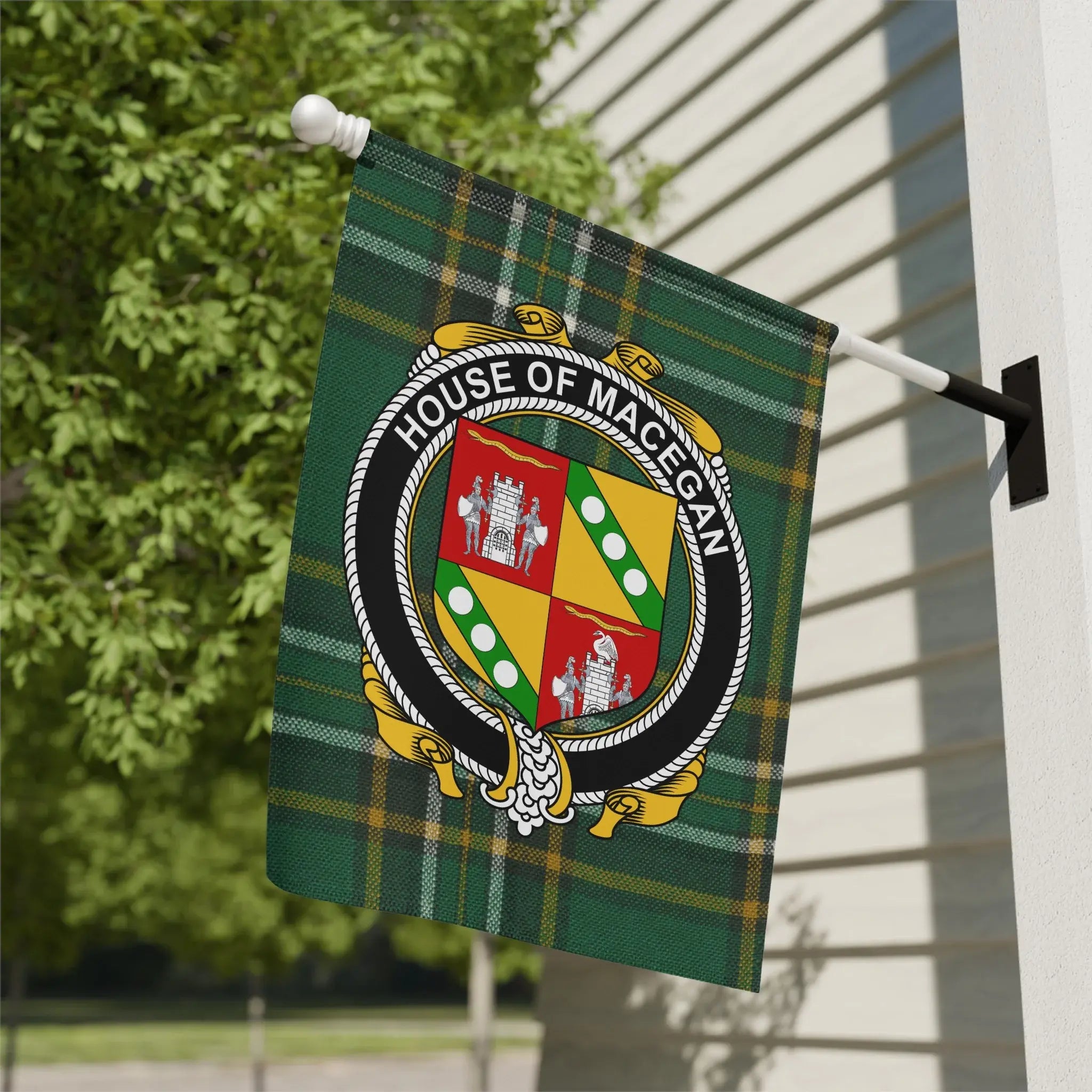 House of MacEgan Flag with Coat of Arms Design