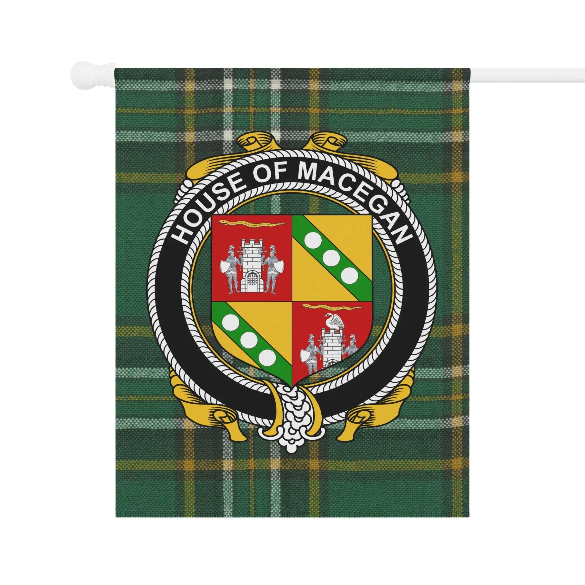 House of MacEgan Crest Plaid Pattern Flag Product