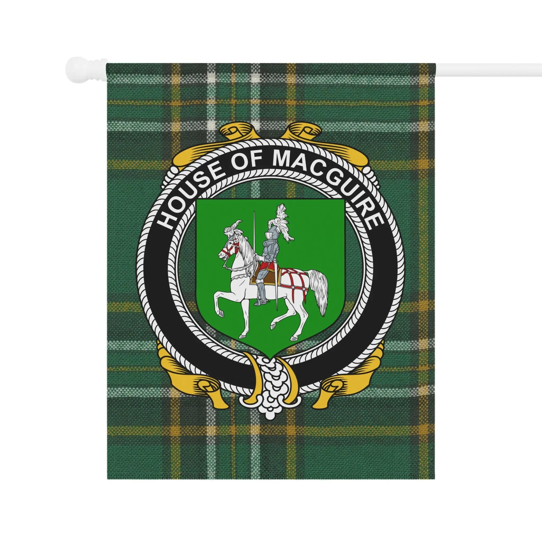 House of Macguire Emblem Plaid Banner Flag Product