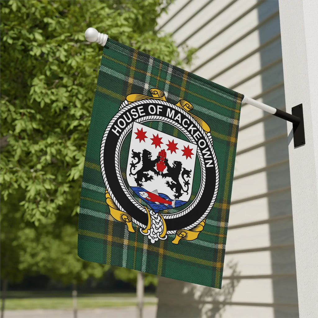 House of MacKeown Plaid Crest Decorative Flag