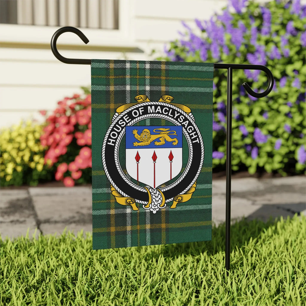 House of MacLysaght Garden Flag with Family Crest