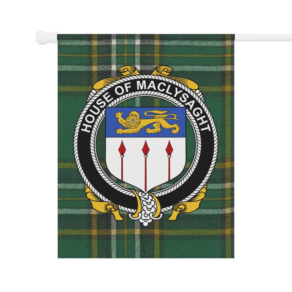 House of Maclysaght Tartan Plaid Crest themed flag