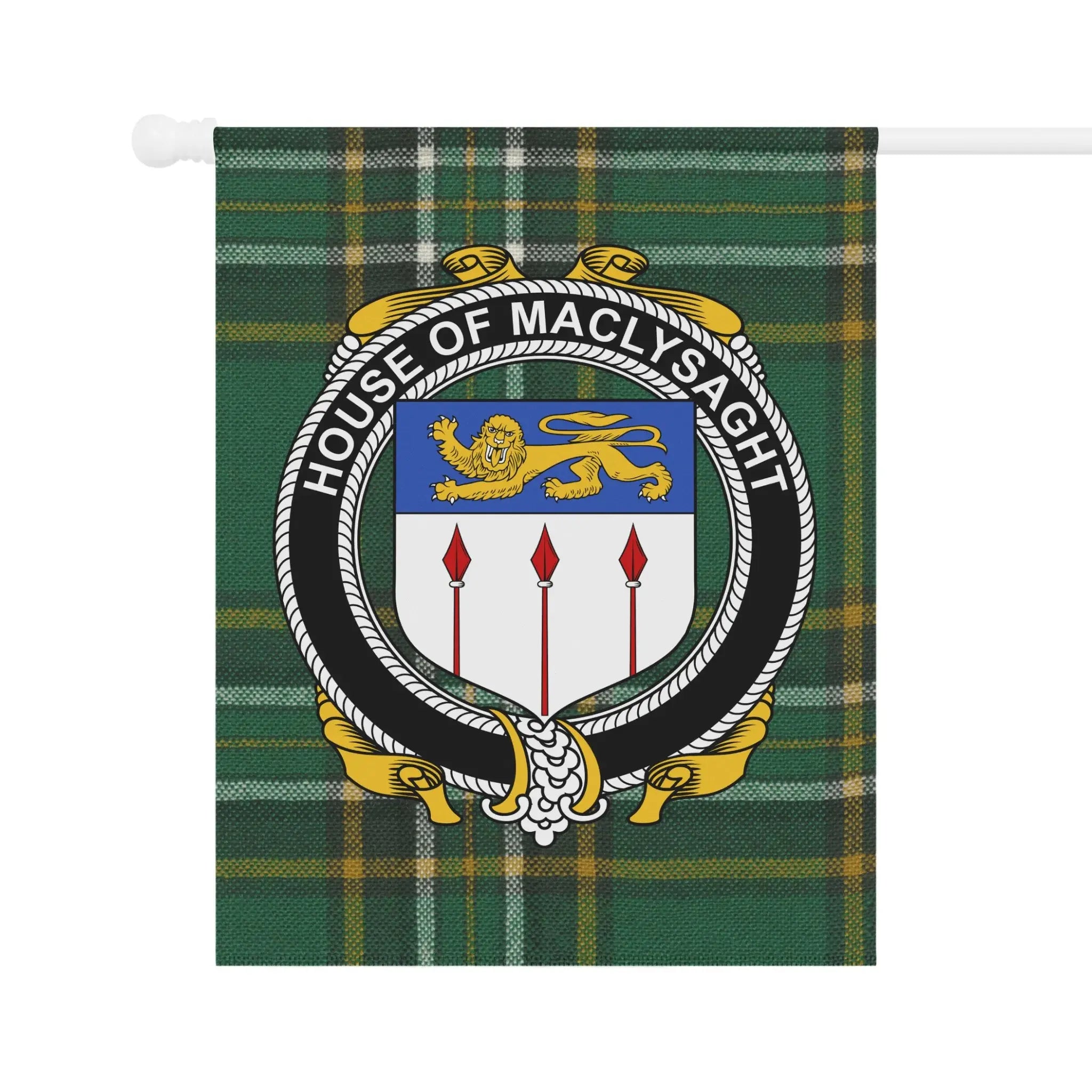 House of Maclysaght Tartan Plaid Crest themed flag