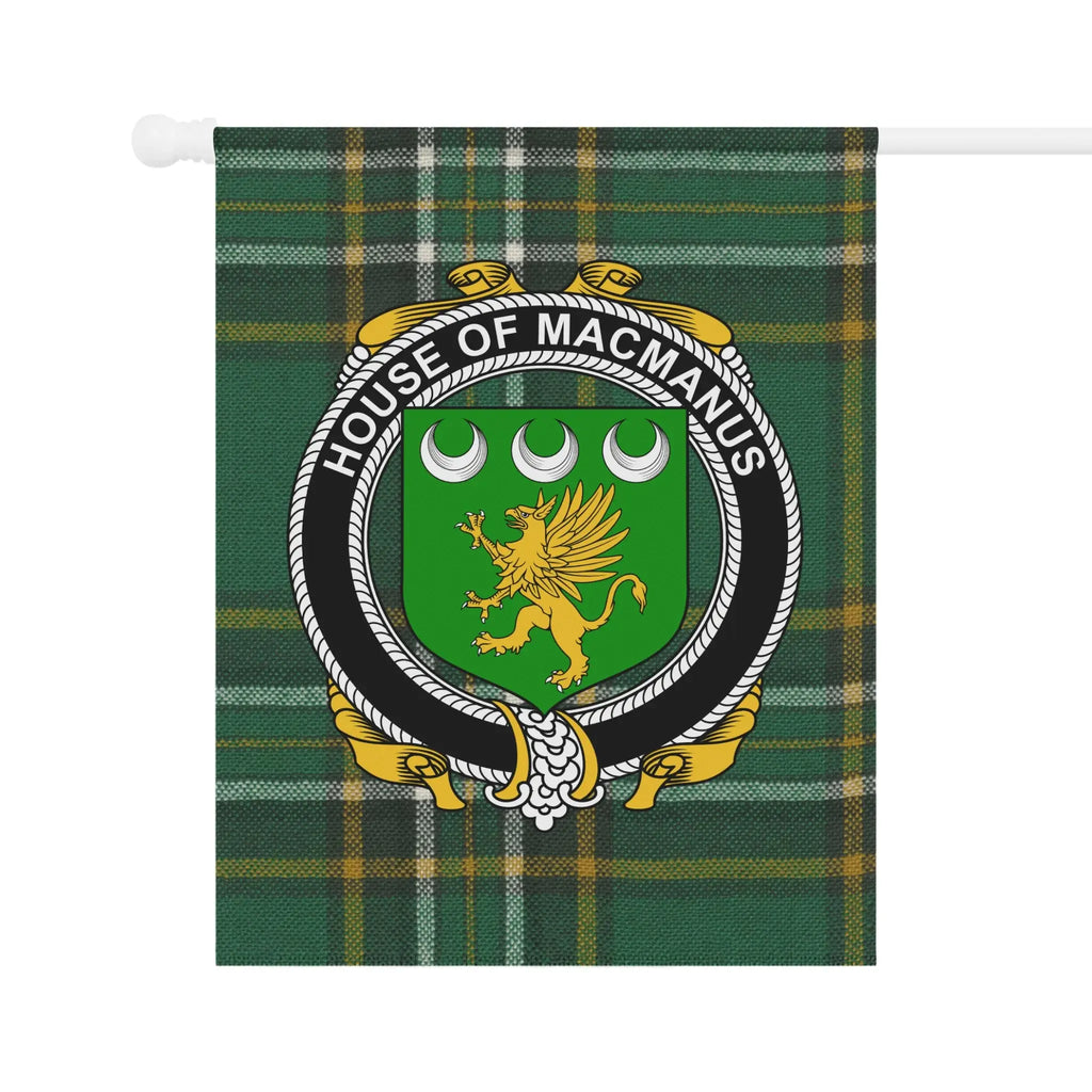 House of Macmanus Tartan Crest Family Flag