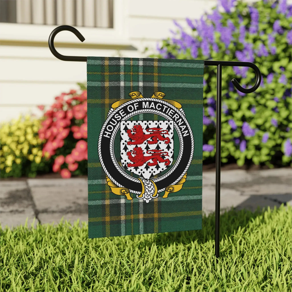 House of MacTiernan Family Crest Garden Flag