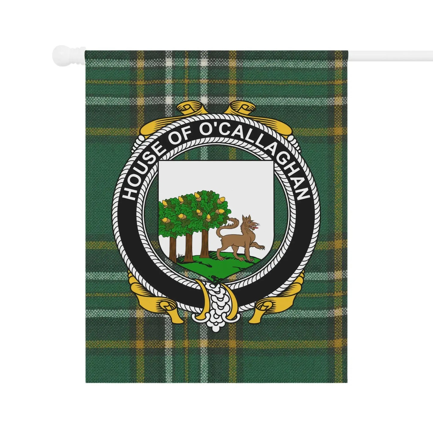 House of O'Callaghan Clan Crest Plaid Garden Flag
