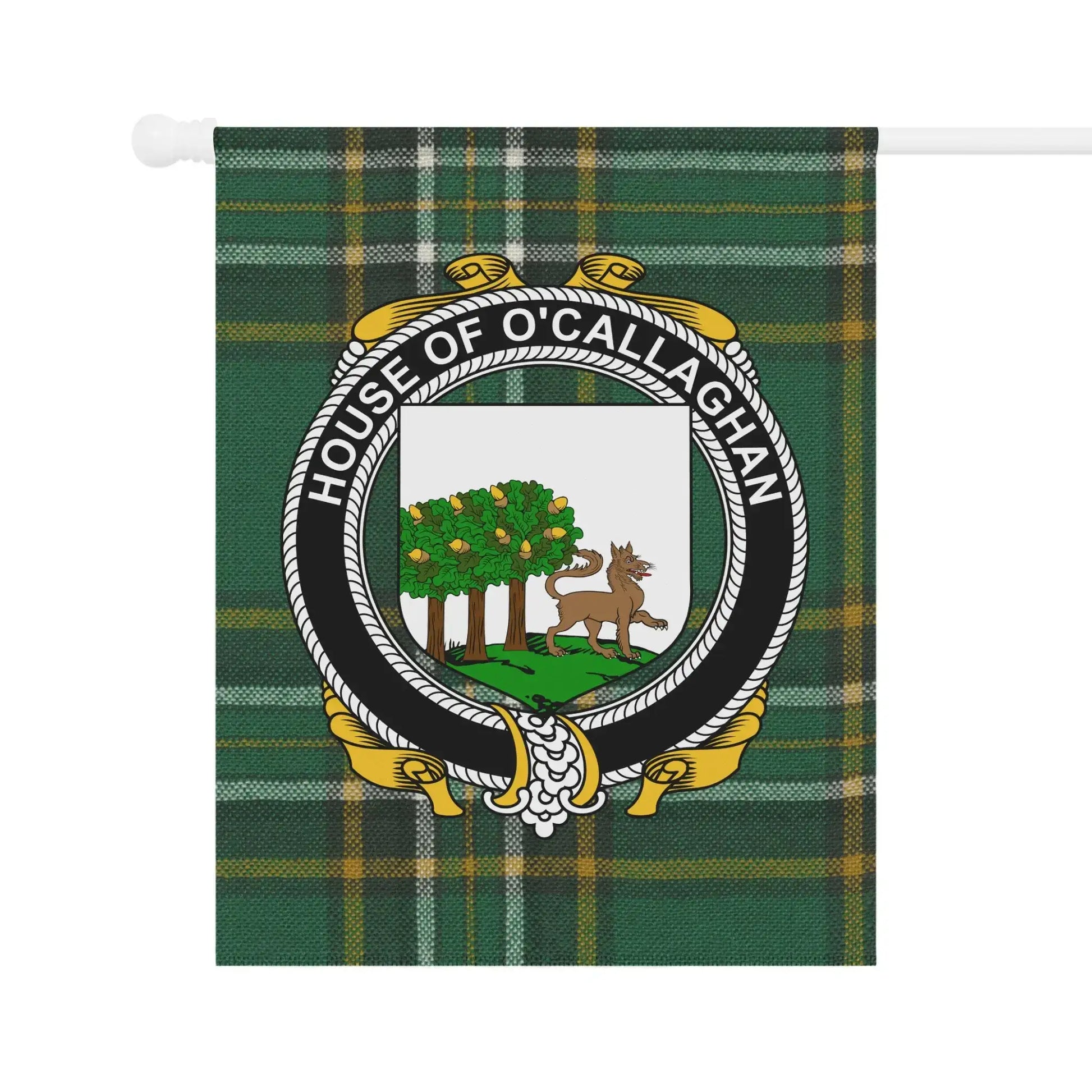 House of O'Callaghan Clan Crest Plaid Garden Flag