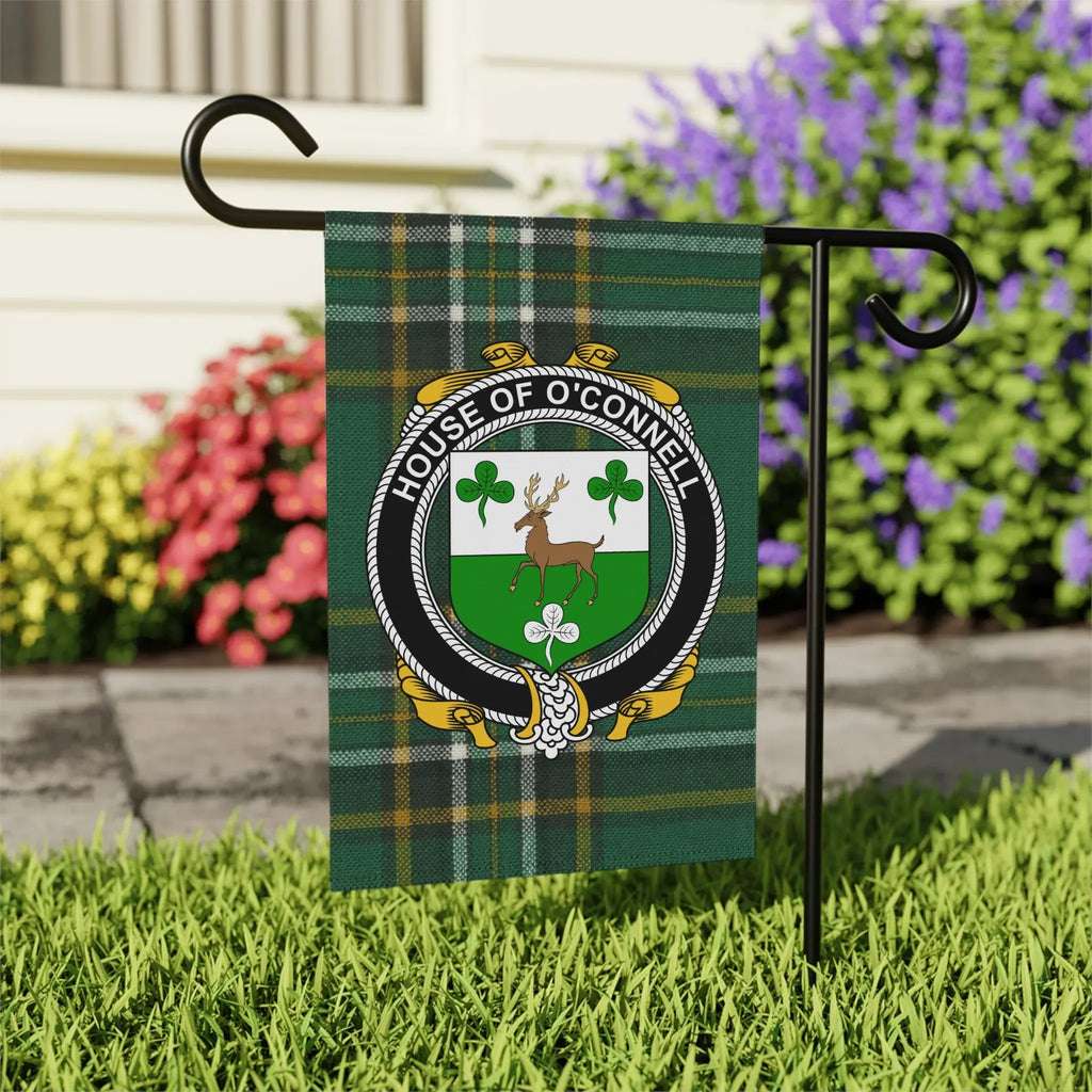 House of O'Connell Garden Flag with Deer Crest Design