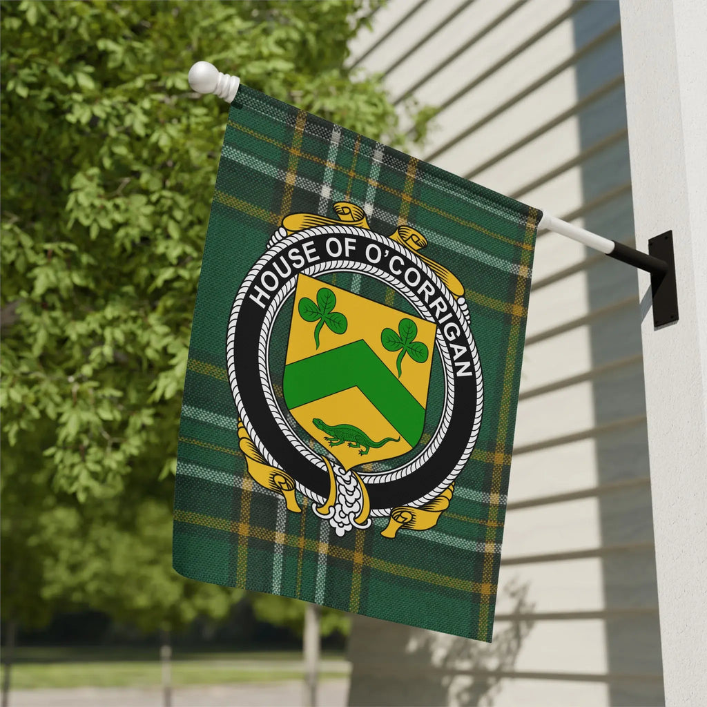House of O'Corrigan Flag with Crest Outdoor Decor
