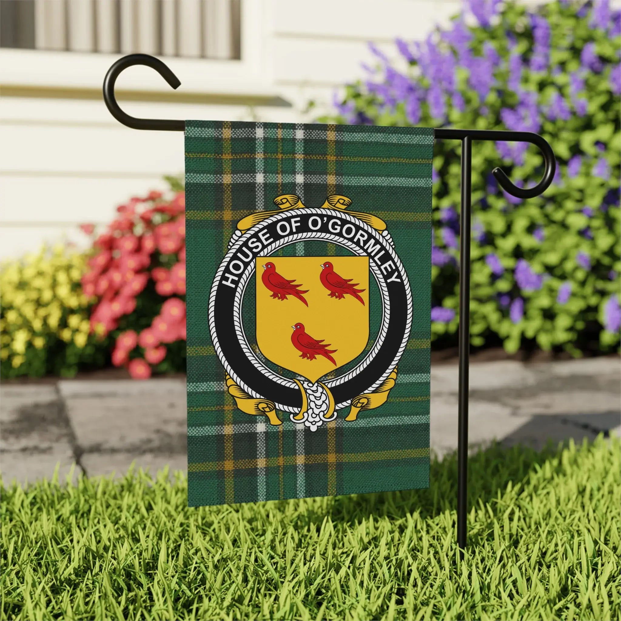 House of O'Gormley Plaid Garden Flag for Outdoor Decor