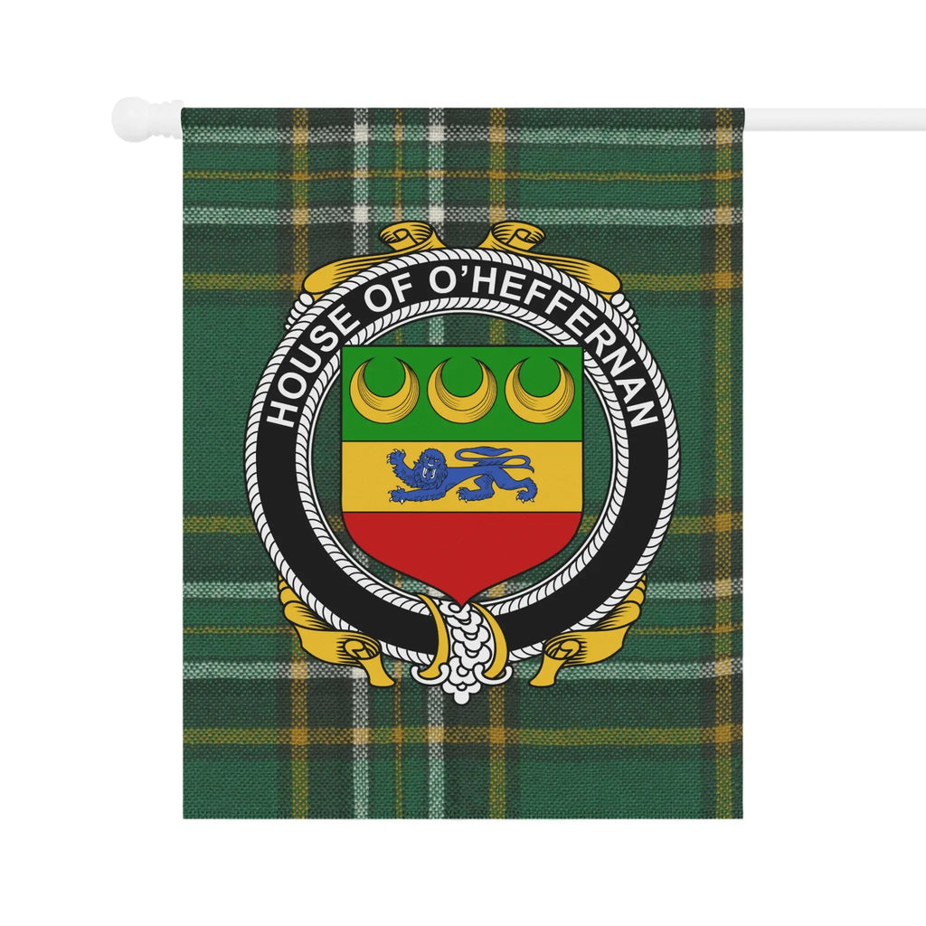 House of O'Heffernan Crest Plaid Design Flag