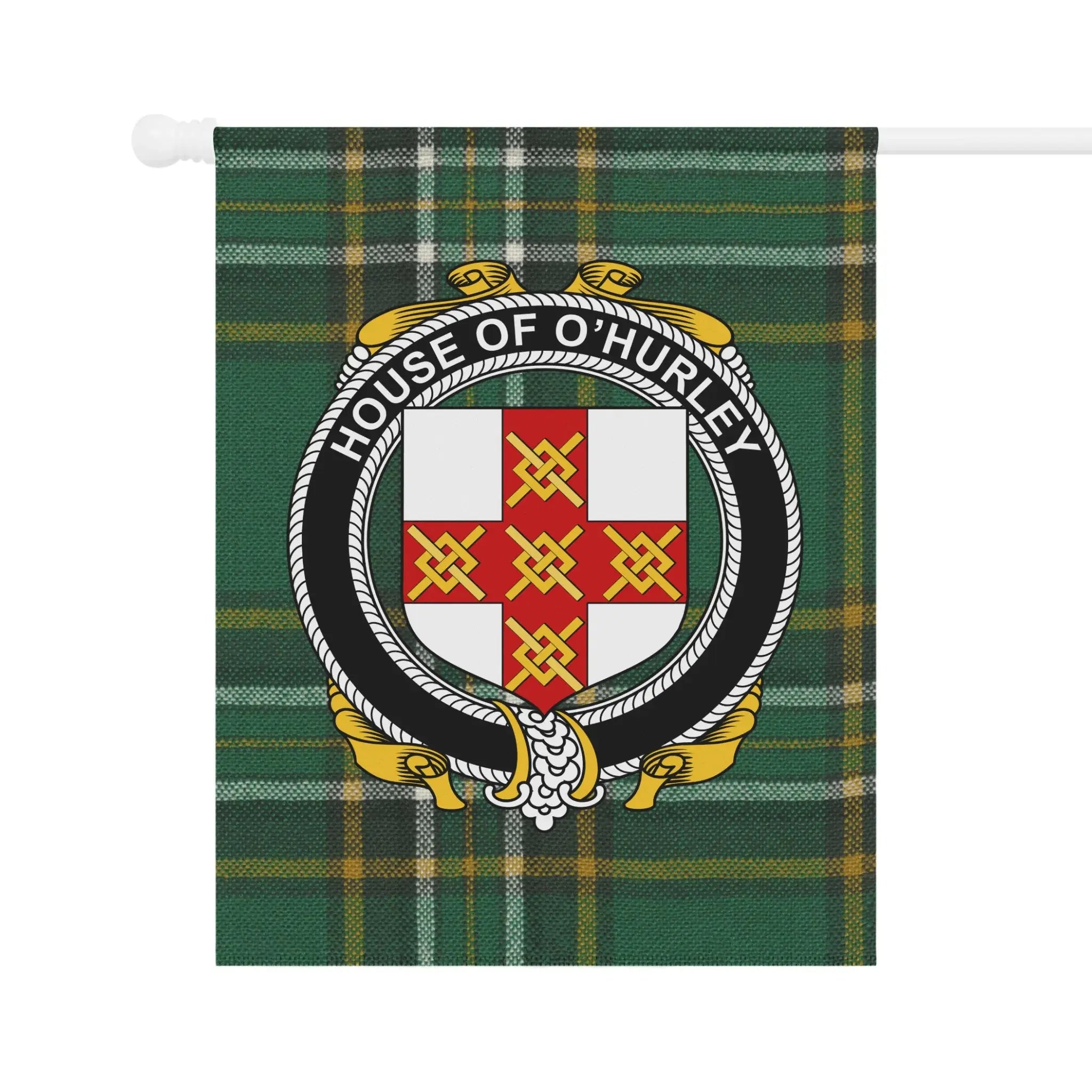 House of O'Hurley Family Crest Flag Decor