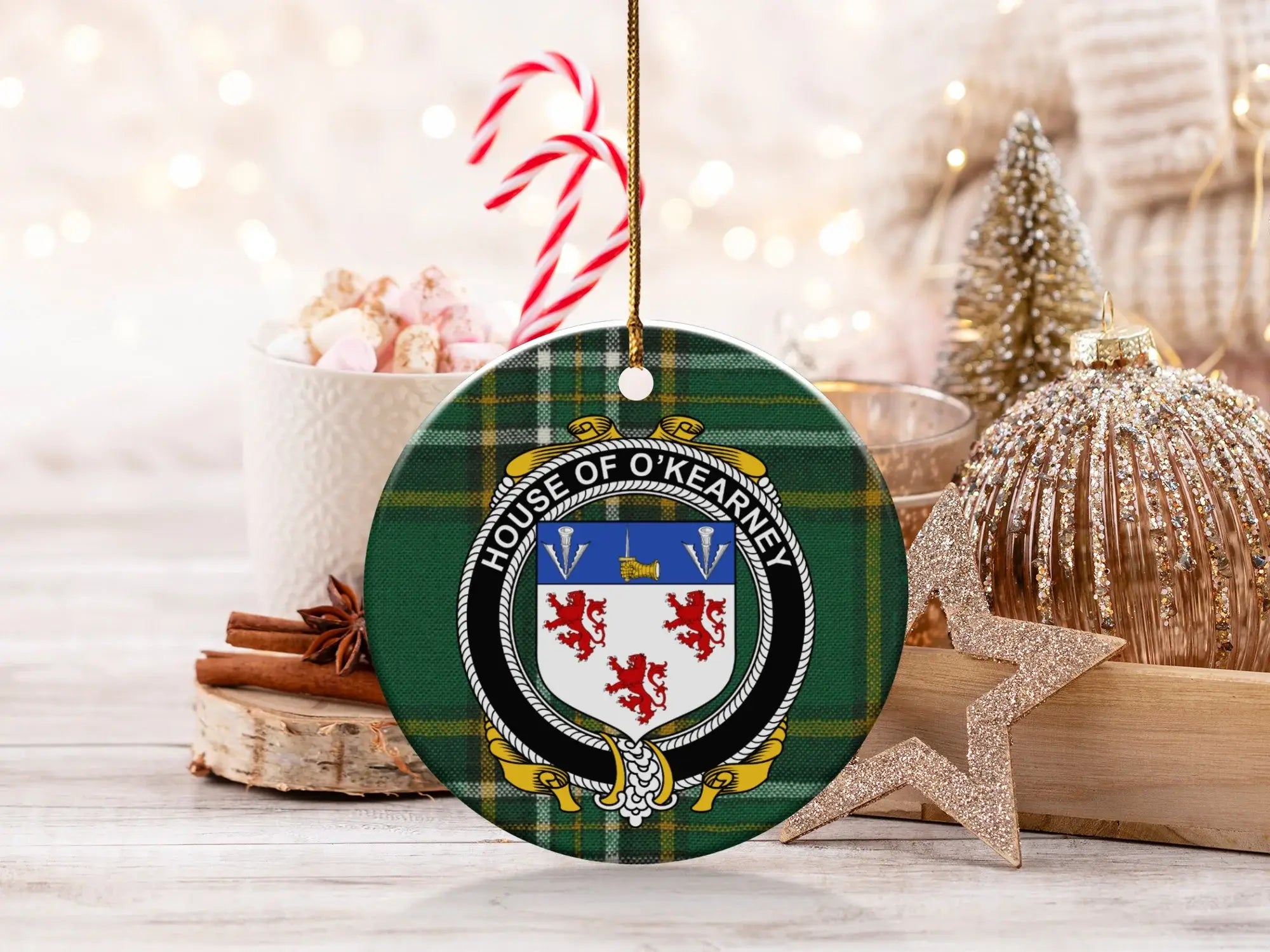 House of O'Kearney Tartan Christmas Ornament