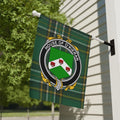 House of O'Kieran Crest Flag with Tartan Design