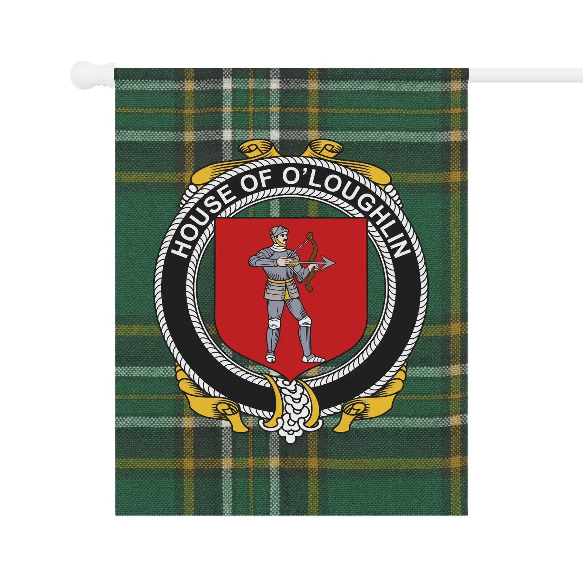 House Of O'Loughlin Green Tartan Banner